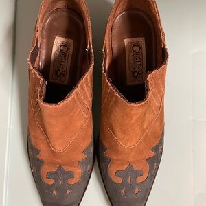 Women’s Brown and Green Ankle Boots